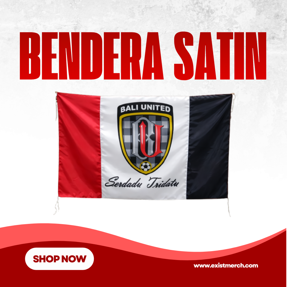 Bendera Satin Custom – Full Print Desain Bebas