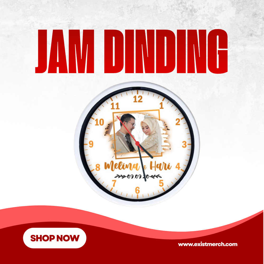 Jam Dinding Custom – Cetak Desain / Logo