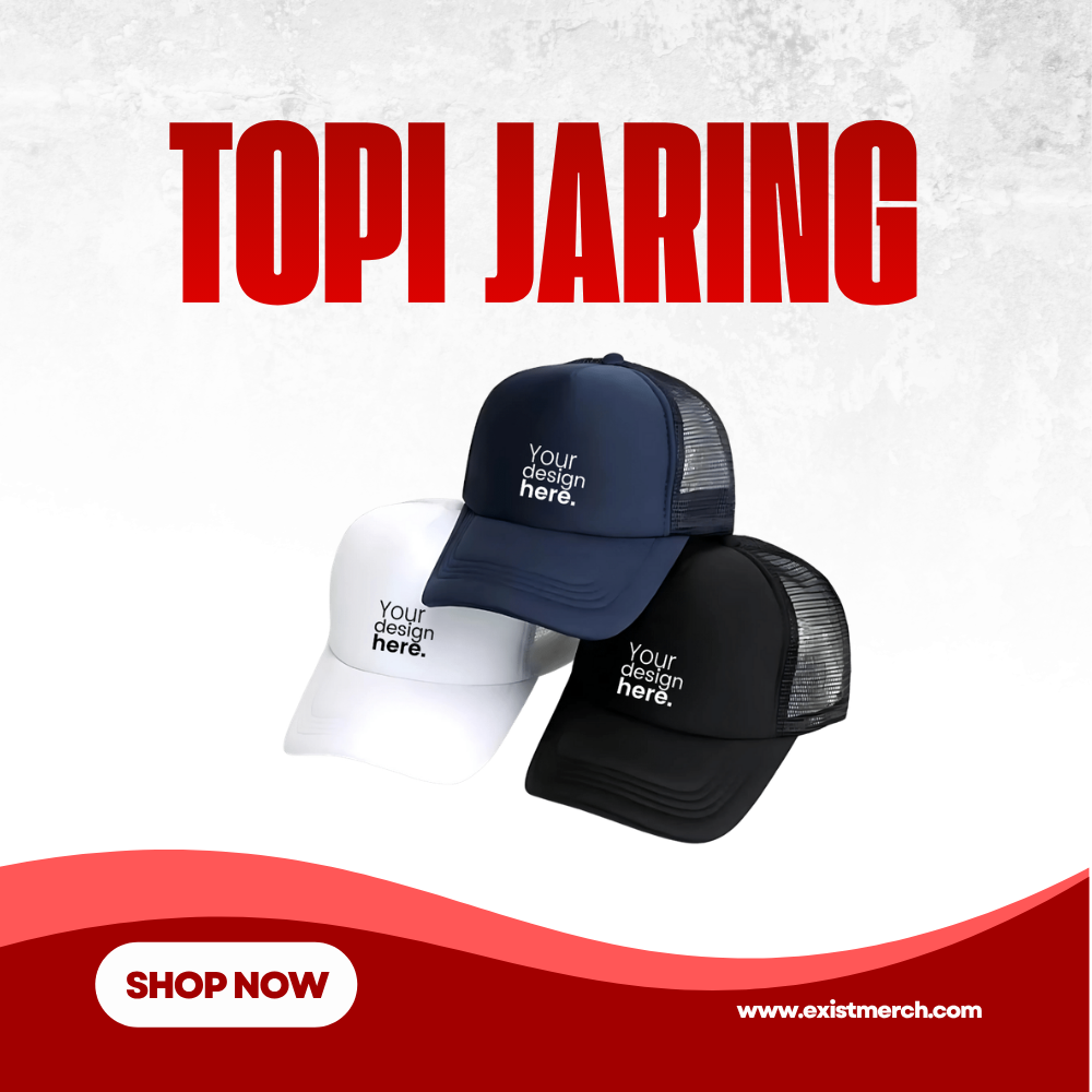 Topi Jaring Custom – Trucker Hat Desain Bebas